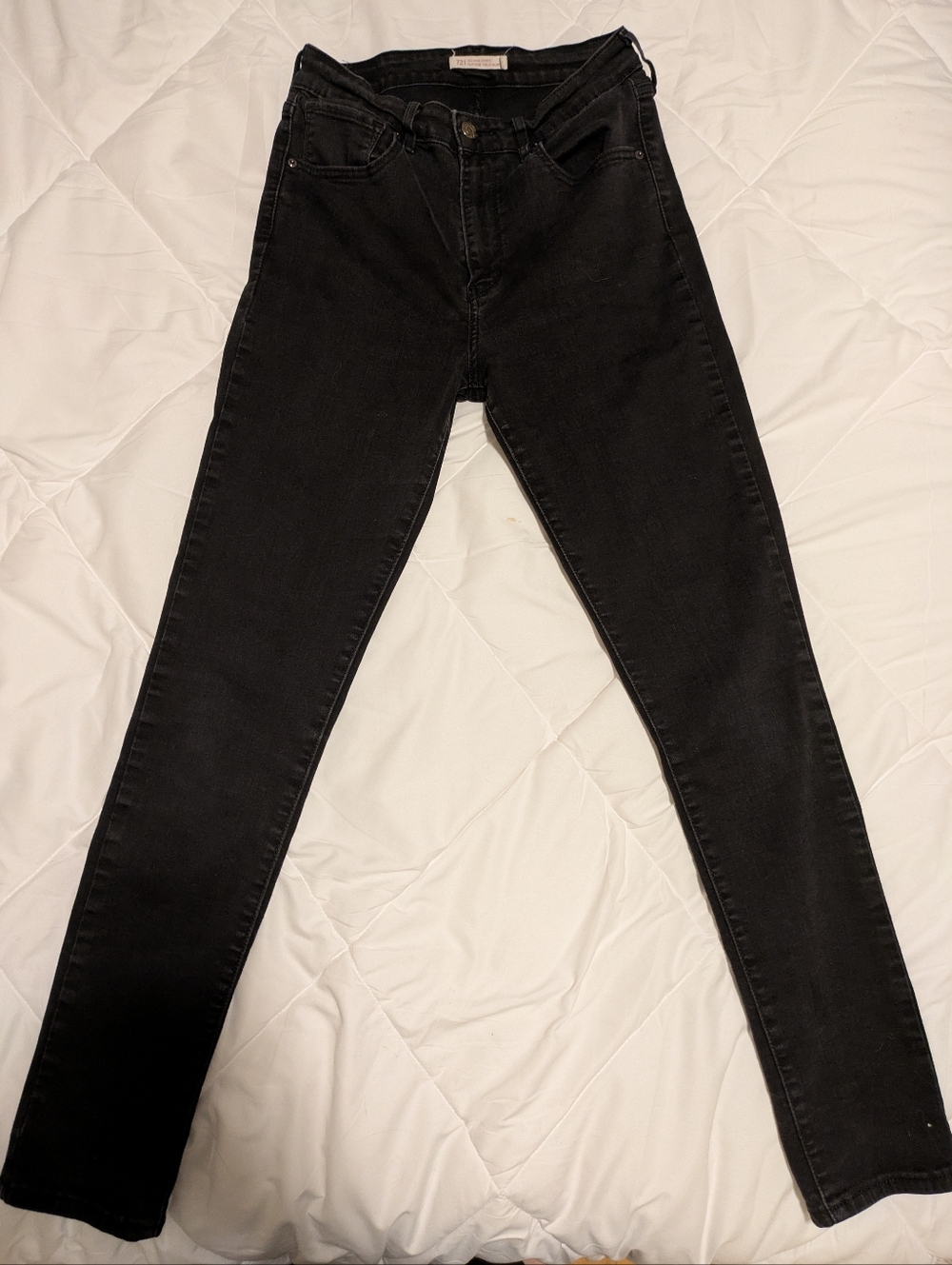 🦋5/25$ Levi's Black High-Rise Skinny Jeans 721